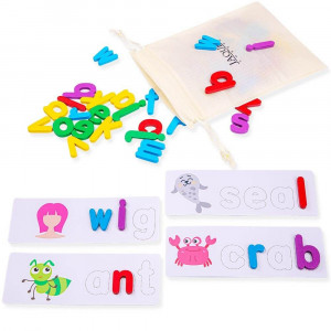 Kids' Spelling Game - Wooden Letters & Word Cards [DEMO]