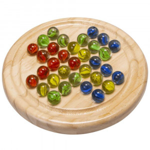 Wooden Solitaire - Wooden Solitaire Game with Marbles [DEMO]