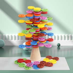 Jucarie Educativa Montessori Puzzle cu 9 Forme Geometrice din Lemn, 36 de Piese, 50 de Modele de Asamblare, Multicolora, pentru Copii 3+ Ani