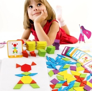 Puzzle Creativ din Lemn Montessori, Set de 150 de Piese cu Forme Geometrice si Cartonase, Jucarie Educativa pentru Copii 3+ - Img 2