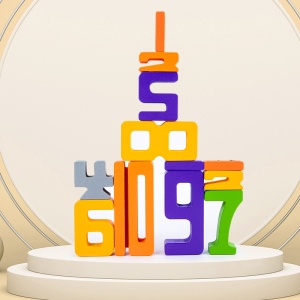 Tabla Educativa Montessori, Set Educational Multicolor de 28 de Blocuri Numerice din Lemn cu Zaruri, Introduce Copiii in Lumea Matematicii Intr-un Mod Interactiv si Distractiv, 3-6 ani - Img 2
