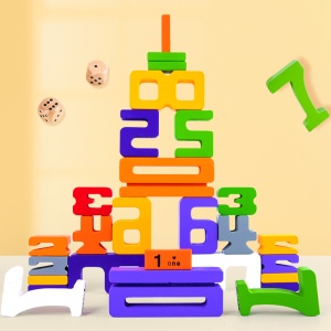 Tabla Educativa Montessori, Set Educational Multicolor de 28 de Blocuri Numerice din Lemn cu Zaruri, Introduce Copiii in Lumea Matematicii Intr-un Mod Interactiv si Distractiv, 3-6 ani - Img 3