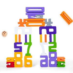 Tabla Educativa Montessori, Set Educational Multicolor de 28 de Blocuri Numerice din Lemn cu Zaruri, Introduce Copiii in Lumea Matematicii Intr-un Mod Interactiv si Distractiv, 3-6 ani - Img 5