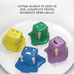 Jucarie Montessori Pentru Stimularea Inteligentei, Joc Captivant, Puzzle 3D, Cub Magic cu Emotii si Expresii Faciale, Blocuri de Constructie cu Design Variabil, Multicolor - Img 5