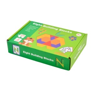 Jucarie Educativa Montessori Puzzle cu 10 Forme Geometrice din Lemn, Multicolora, pentru Copii 3+ Ani