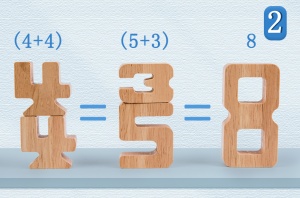 Tabla Educativa Montessori, Set Educational Monocolor de 32 de Blocuri Numerice din Lemn cu Zaruri, Introduce Copiii in Lumea Matematicii Intr-un Mod Interactiv si Distractiv, 3-6 ani - Img 5