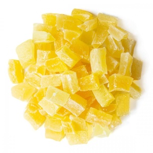 Ananas confiat cuburi, 100 gr