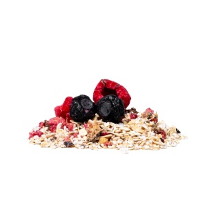 Fulgi de ovaz fini cu fructe de padure granulate liofilizate - 50 g