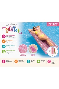 Saltea Gonflabilă Pink Glitter 58720EU