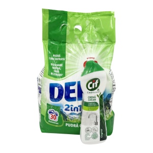 DERO AUTOMAT 2IN1 PROSPEȚIMEA MUNTELUI 2.25Kg + CIF CREMĂ ORIGINAL 250ml
