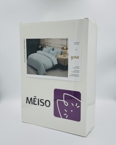Lenjerie de pat 100% bumbac TC250 132g/m2 Blue - Img 3