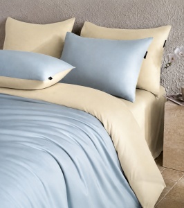 Lenjerie de Pat Bicolor MĚISO 240x260 King cm din Bumbac 100% TC300