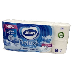 ZEWA DELUXE Hârtie igienică DELICATE CARE, 3 straturi, 8 role