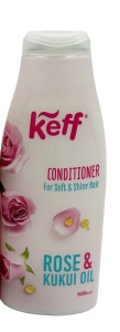 KEFF CONDITIONER ROSE & KUKUI OIL 500ML
