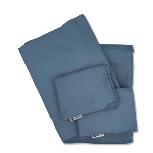 Lenjerie de pat 100% bumbac TC250 132g/m2 Bentley Blue - Img 2
