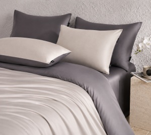 Lenjerie de Pat Bicolor MĚISO 240x260 King cm din Bumbac 100% TC300