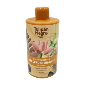 TULIPAN NEGRO SHAMPOO MICELAR REESTRUCTURANTE DEL COLOR 400 ml