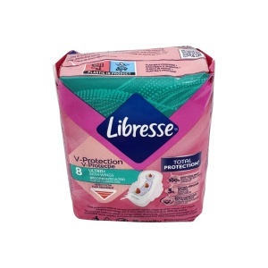 Absorbante Libresse Ultra Long+ cu aripioare, 8 bucăți