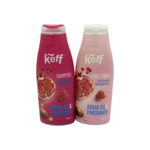 KEFF PROMO PACK Șampon + Balsam ARGAN OIL & POMEGRANATE 500ml