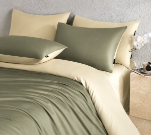 Lenjerie de Pat Bicolor MĚISO 240x260 King cm din Bumbac 100% TC300