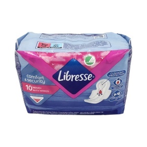 Absorbante Libresse Maxi Normal cu aripioare, 10 bucăți