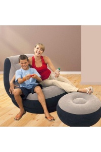 Fotoliu otoman Intex Relax, 99 x 130 x 76 cm, gri
