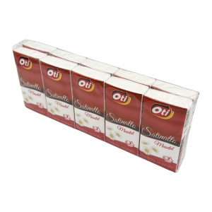 Batiste nazale Oti Satinatto Mușețel, 3 straturi, 10 pachete/set