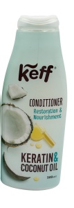 KEFF CONDITIONER KERATIN & COCONUT OIL 500ML