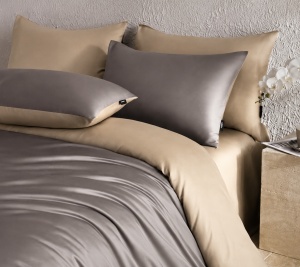 Lenjerie de Pat Bicolor MĚISO 240x260 King cm din Bumbac 100% TC300