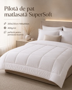 Pilotă de Pat Matlasată MĚISO SuperSoft – 400 g/m²