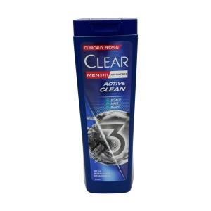 CLEAR MEN 3in1 Active Clean 360ml With ACTIVATED CHARCOAL