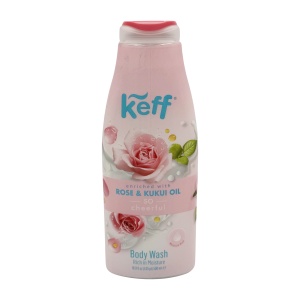 KEFF BODY WASH ROSE & KUKUI OIL 500ML