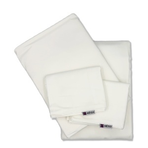 Lenjerie de pat 100% bumbac TC250 132g/m2 White Satin - Img 2