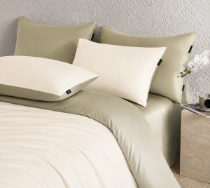 Lenjerie de Pat Bicolor MĚISO 240x260 King cm din Bumbac 100% TC300