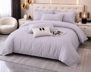 Lenjerie de Pat MĚISO 240x260 cm din Bumbac 100% TC300 – Mountain Grey