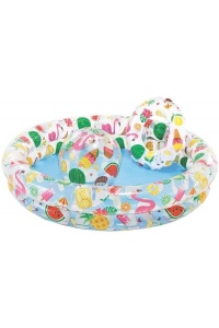 Set piscina gonflabila + Colac + Minge, Intex, 59460, 122 x 26 cm, Multicolor