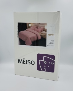 Lenjerie de pat 100% bumbac TC250 132g/m2 Bay Leaf Pink - Img 3