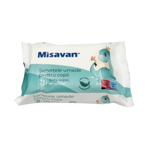 Șervețele umede pentru copii Misavan, 72 bucăți