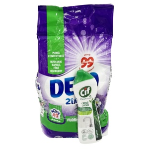 DERO AUTOMAT 2IN1 LEVĂNȚICĂ ȘI IASOMIE 3Kg + CIF CREMĂ ORIGINAL 250ml