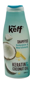 KEFF SHAMPOO KERATIN & COCONUT OIL 500ML