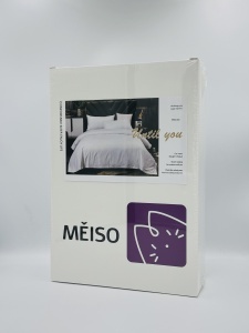 Lenjerie de pat 100% bumbac TC250 132g/m2 White Satin - Img 3