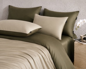 Lenjerie de Pat Bicolor MĚISO 240x260 King cm din Bumbac 100% TC300