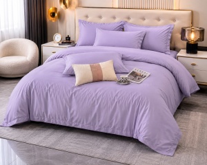 Lenjerie de Pat MĚISO 240x260 cm din Bumbac 100% TC300 – Lilac Purple