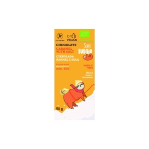 Ciocolata cu caramel sarat, Fudgio, ECO, 50g (fara gluten)