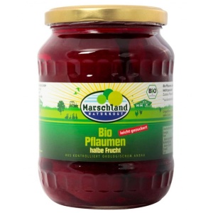 Compot de prune jumatati, Marschland Naturkost, ECO, 680g / 375g