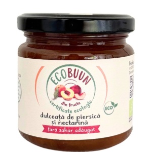 Dulceata de nectarine si piersici, ECOBuun, ECO, 200g (fara zahar)
