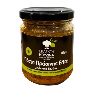 Pasta de masline verzi cu rosii uscate la soare, Bioagros, ECO, 180g