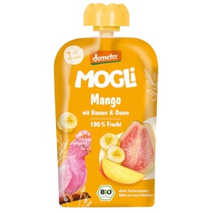 Piure mango, guava si banane, Mogli, ECO, 100g (1an+)
