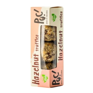 Trufe de ciocolată neagră cu alune de pădure, POC Sweets, ECO, 45g
