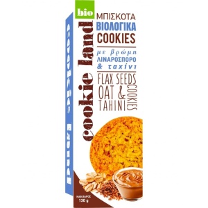 Biscuiți cu ovăz, tahin și semințe de in, ECO, 130g